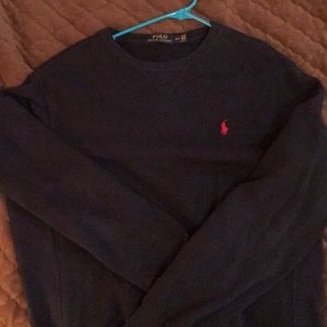 Blue Polo fleece crew neck